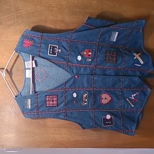 Teacher denim vest